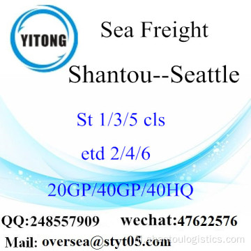 Shantou Port Sea Freight Verzending Naar Seattle